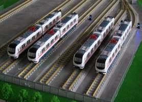 城市軌道沙盤(pán)地鐵輕軌車(chē)輛模型